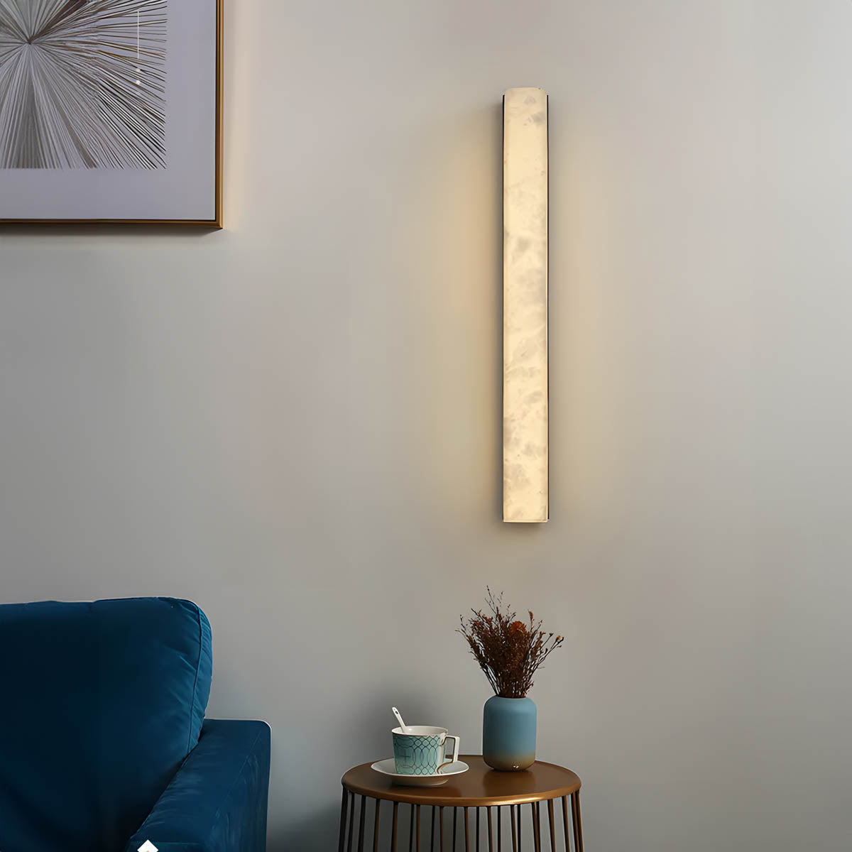 Vanya Marble & Copper LED Strip Wall Light