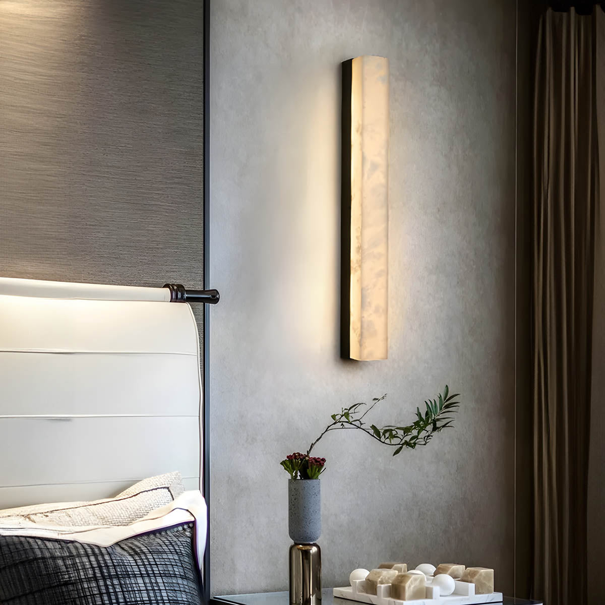 Vanya Marble & Copper LED Strip Wall Light