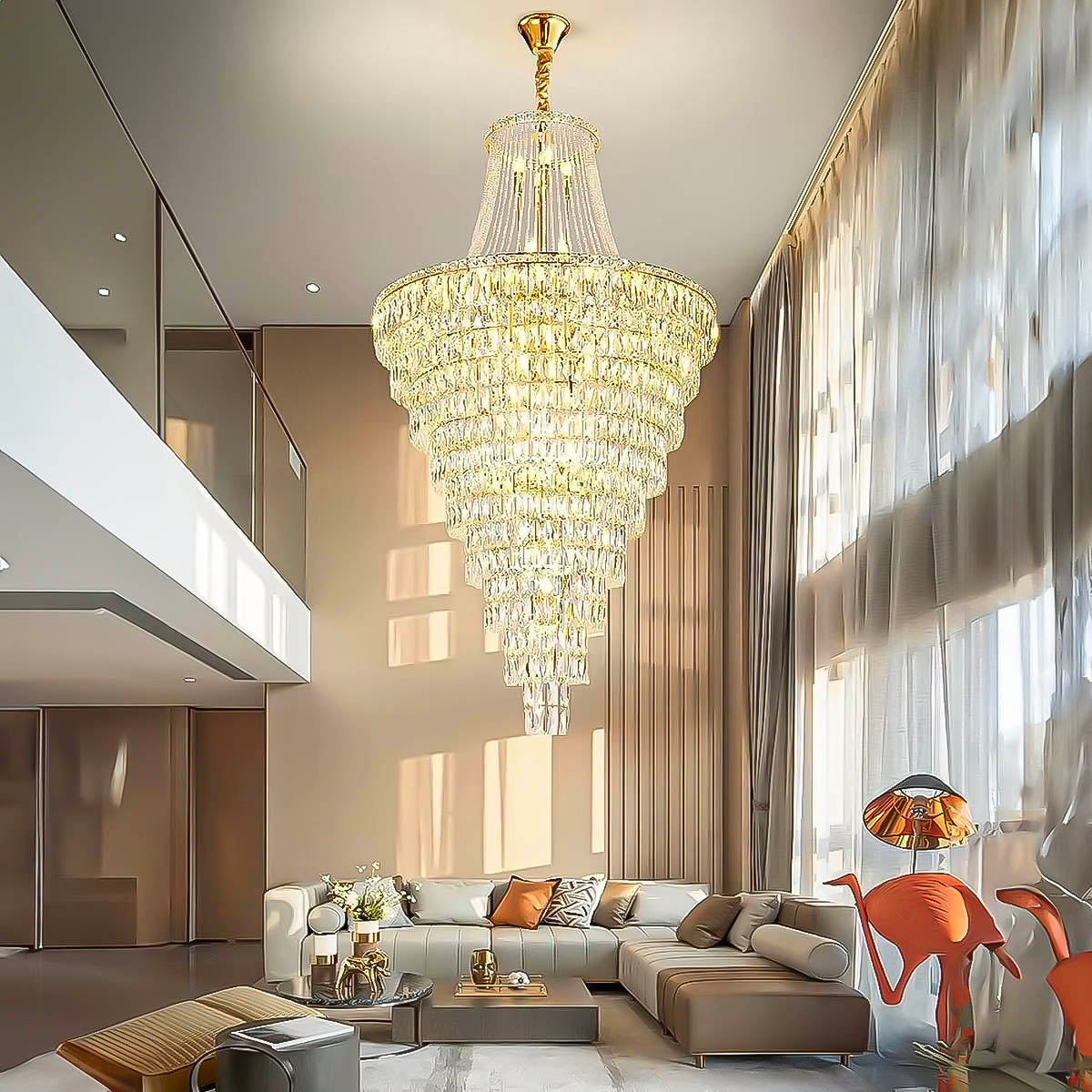 Versailles Iron & K9 Crystal Chandelier with E14 LEDs