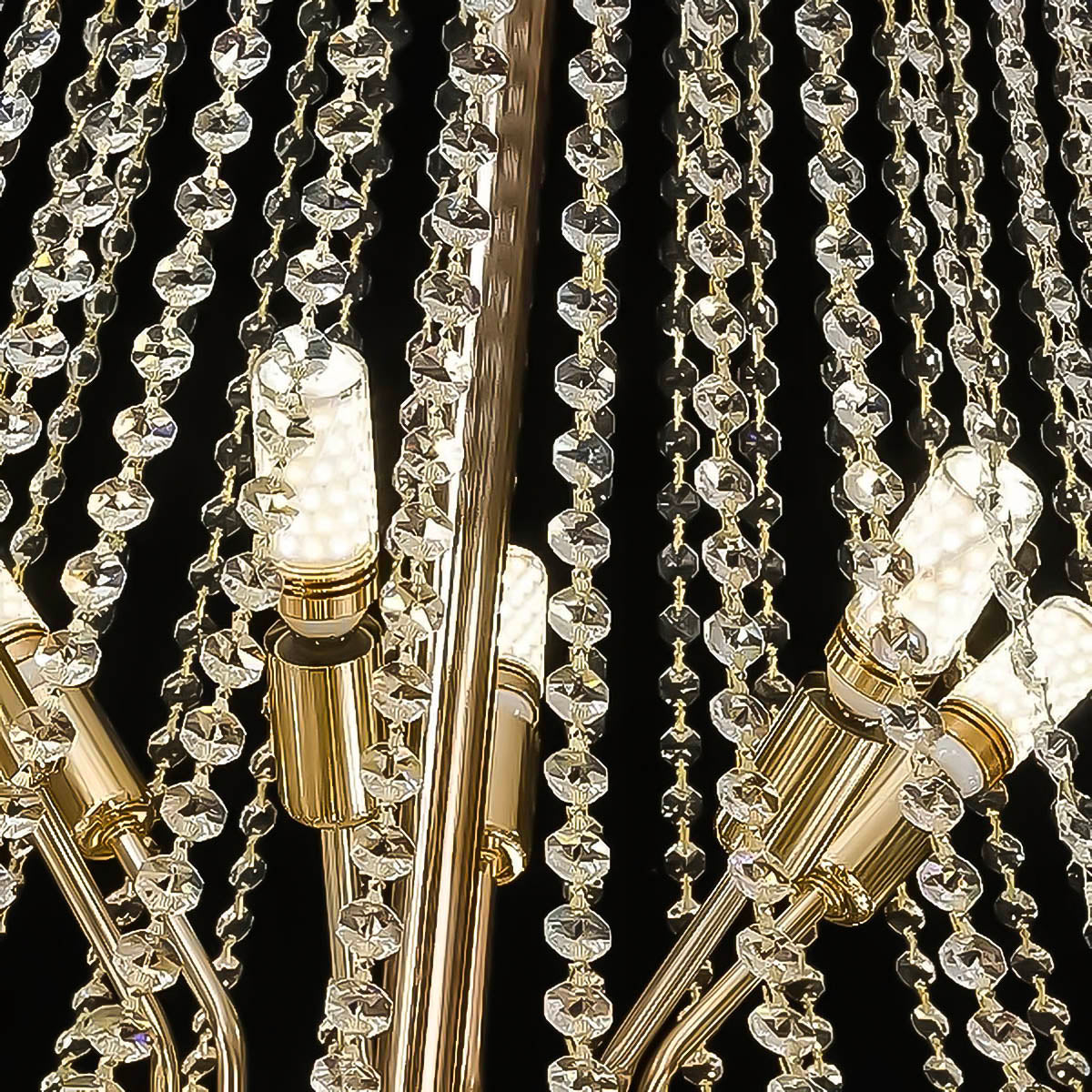 Versailles Iron & K9 Crystal Chandelier with E14 LEDs