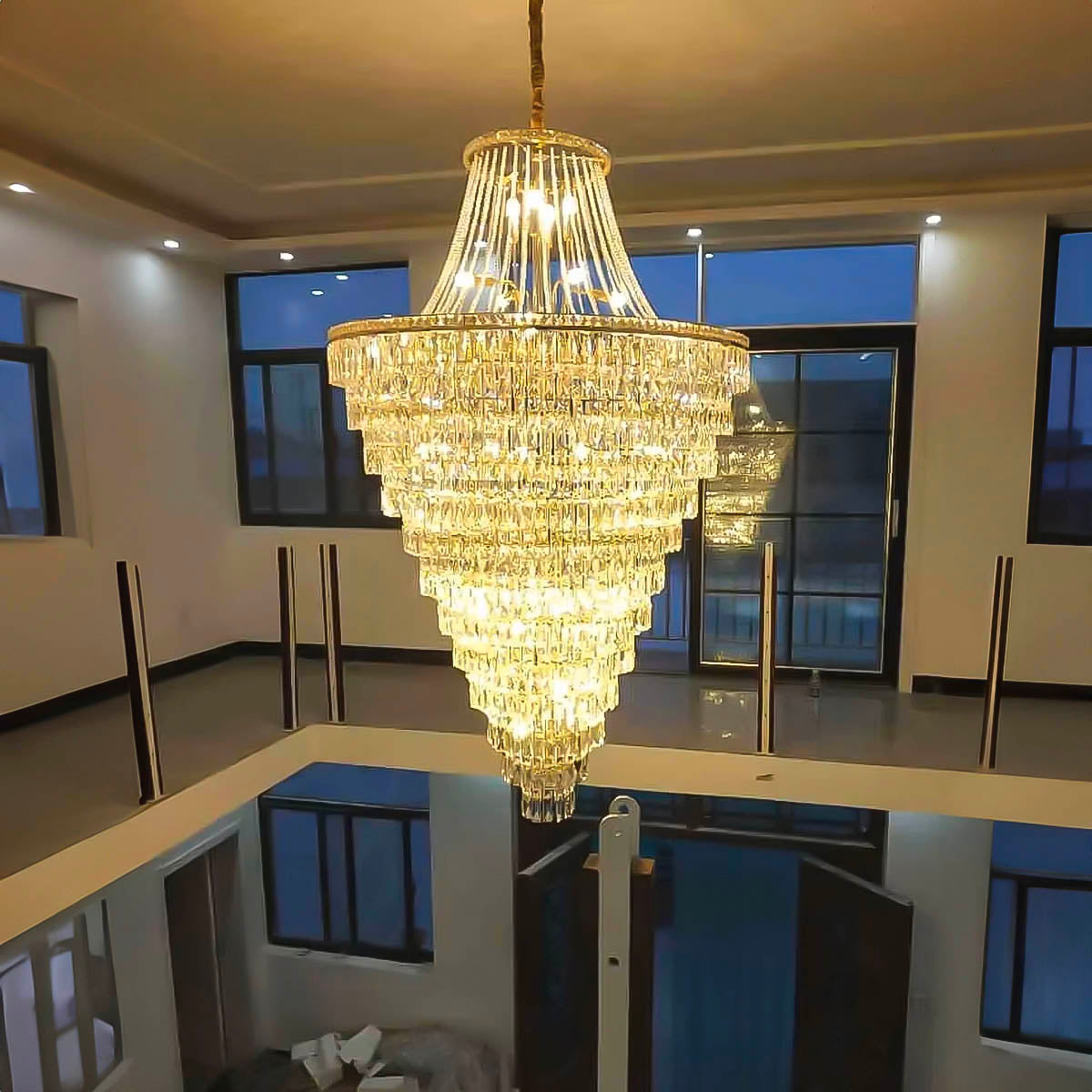 Versailles Iron & K9 Crystal Chandelier with E14 LEDs