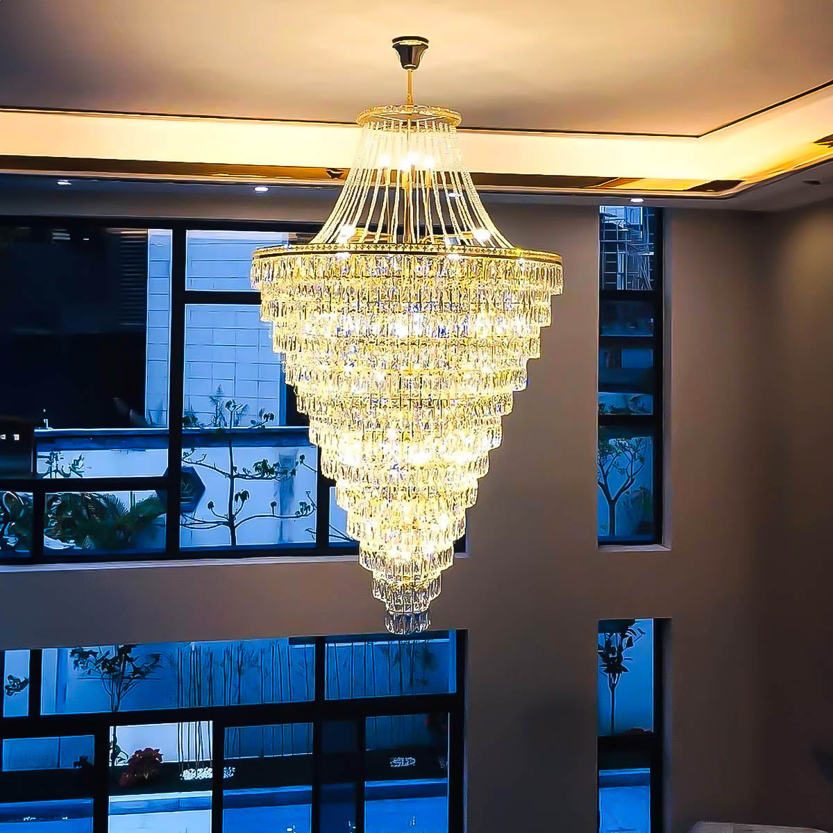 Versailles Iron & K9 Crystal Chandelier with E14 LEDs