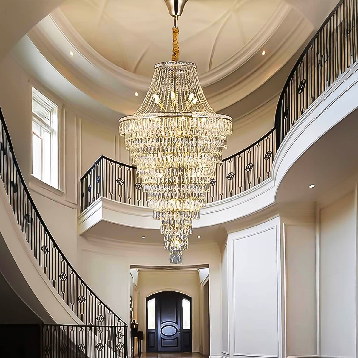 Versailles Iron & K9 Crystal Chandelier with E14 LEDs