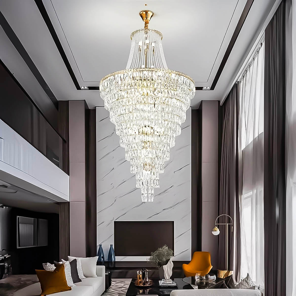 Versailles Iron & K9 Crystal Chandelier with E14 LEDs