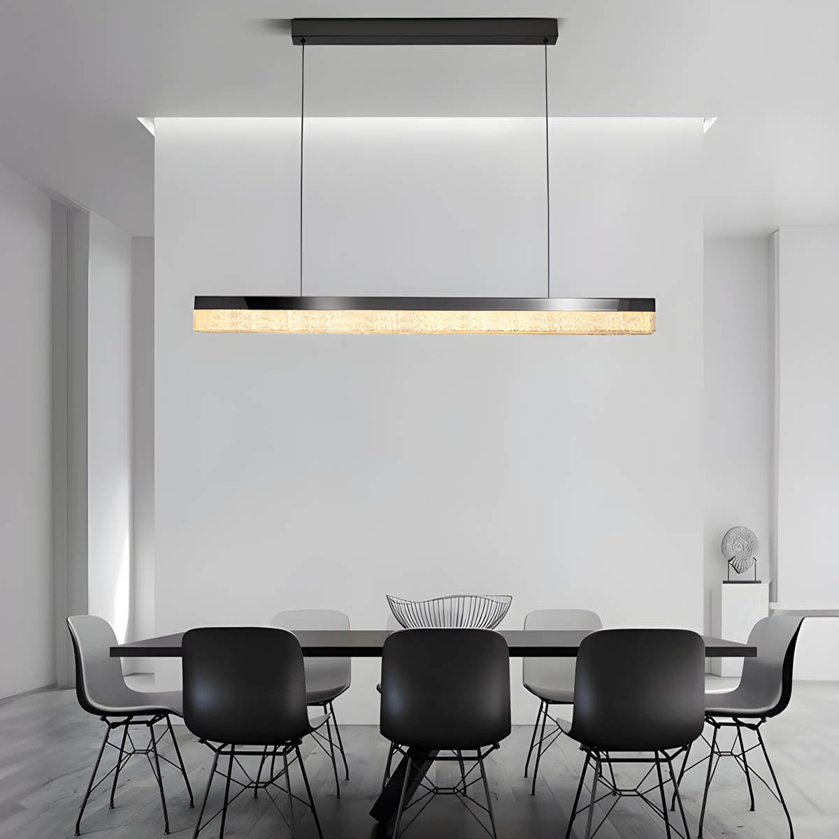 Copper and resin LED pendant light