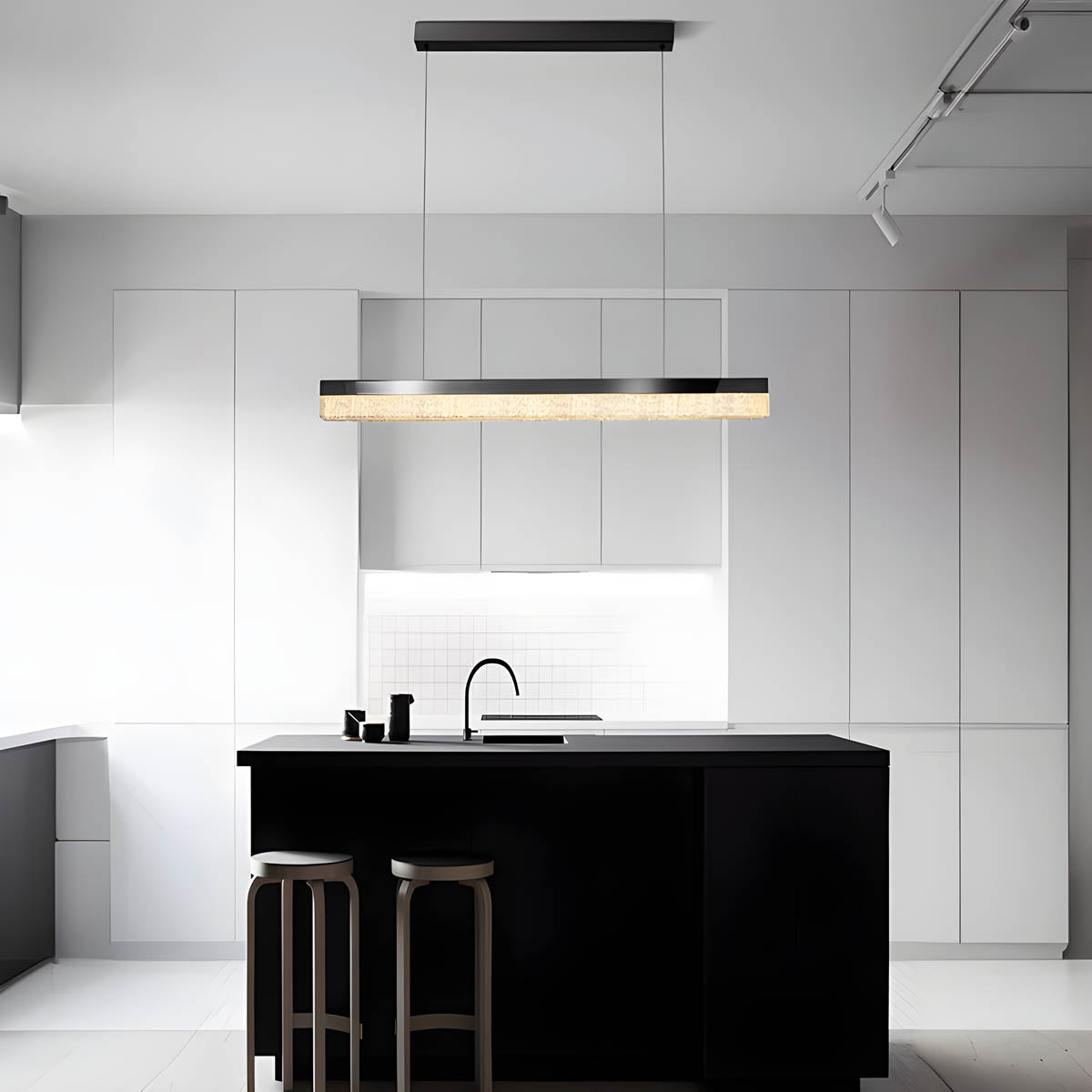 Copper and resin LED pendant light