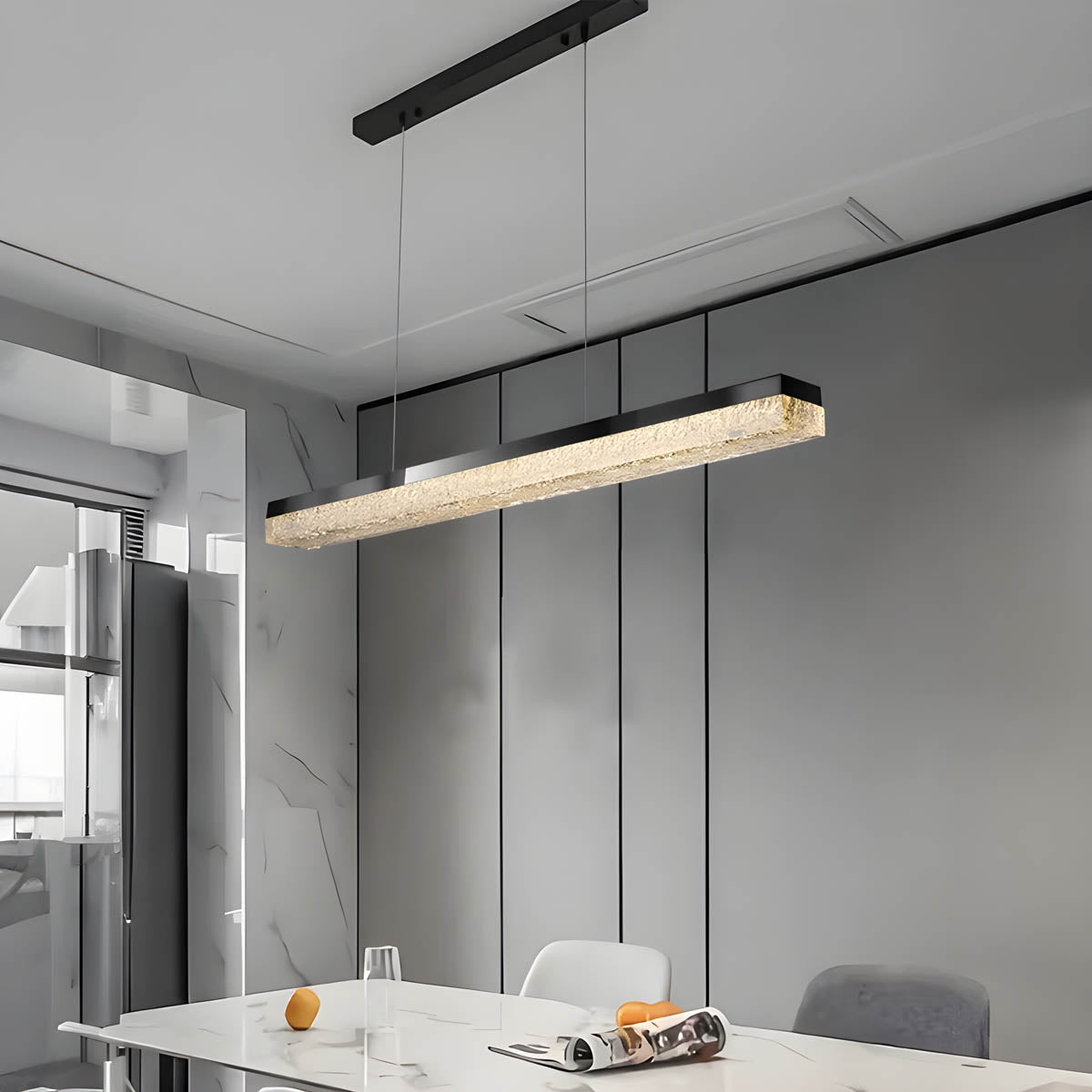 Copper and resin LED pendant light