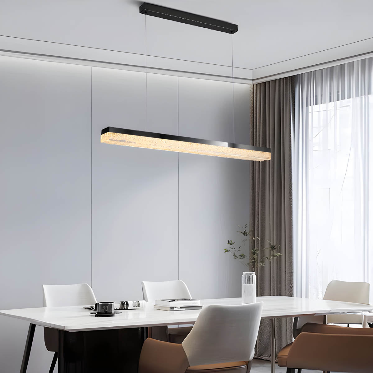 Copper and resin LED pendant light