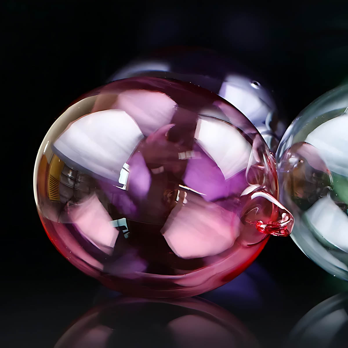 Multicolour Glass Bubble Cluster Chandelier