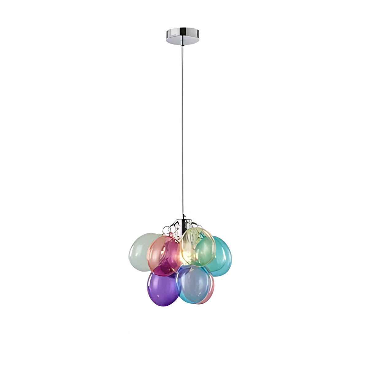 Multicolour Glass Bubble Cluster Chandelier