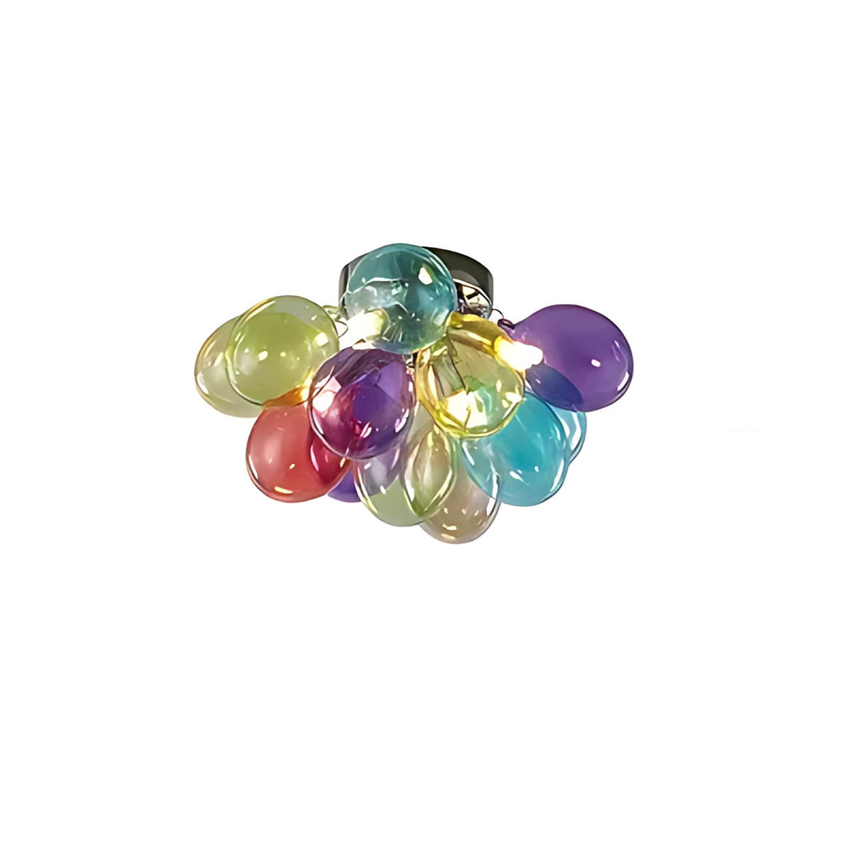 Multicolour Glass Bubble Cluster Chandelier