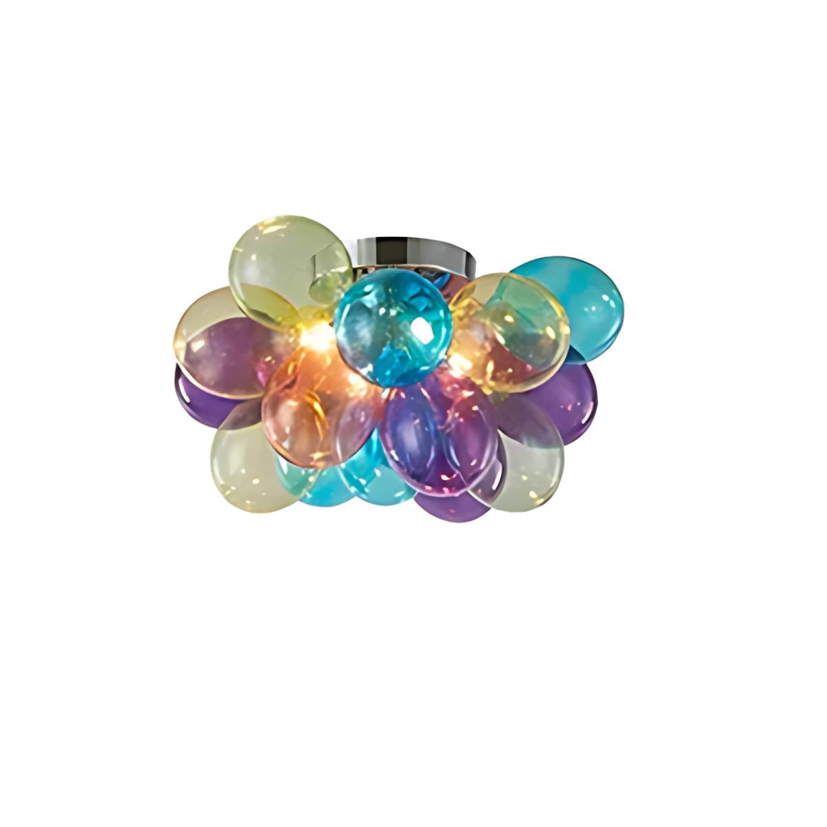 Multicolour Glass Bubble Cluster Chandelier