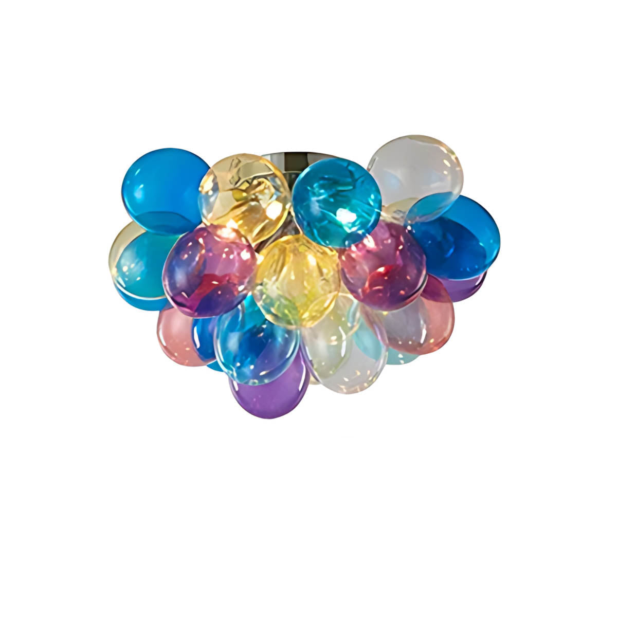 Multicolour Glass Bubble Cluster Chandelier