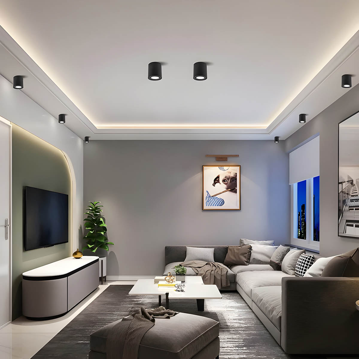 Aluminium Surface-Mount GU10 Spot Light