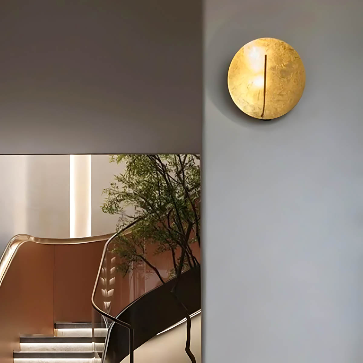 Wall Lights gold foil metal wall light with artistic cutouts