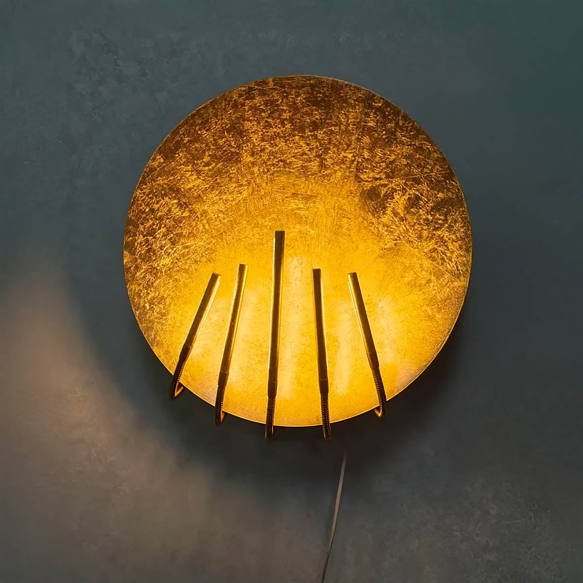 Wall Lights gold foil metal wall light with artistic cutouts