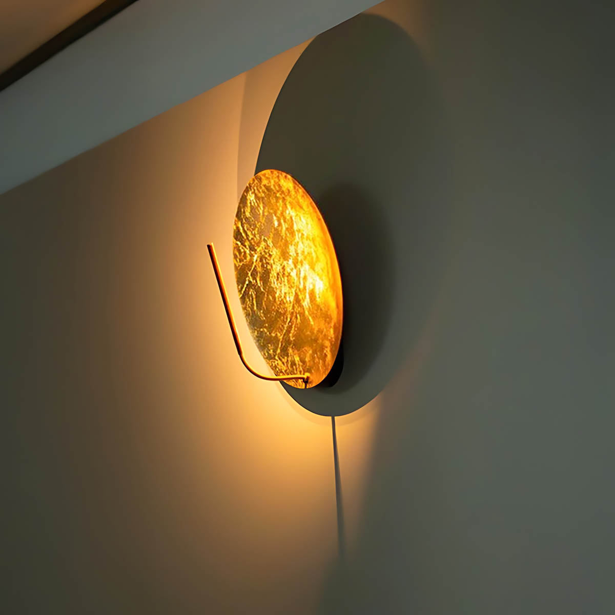 Wall Lights gold foil metal wall light with artistic cutouts