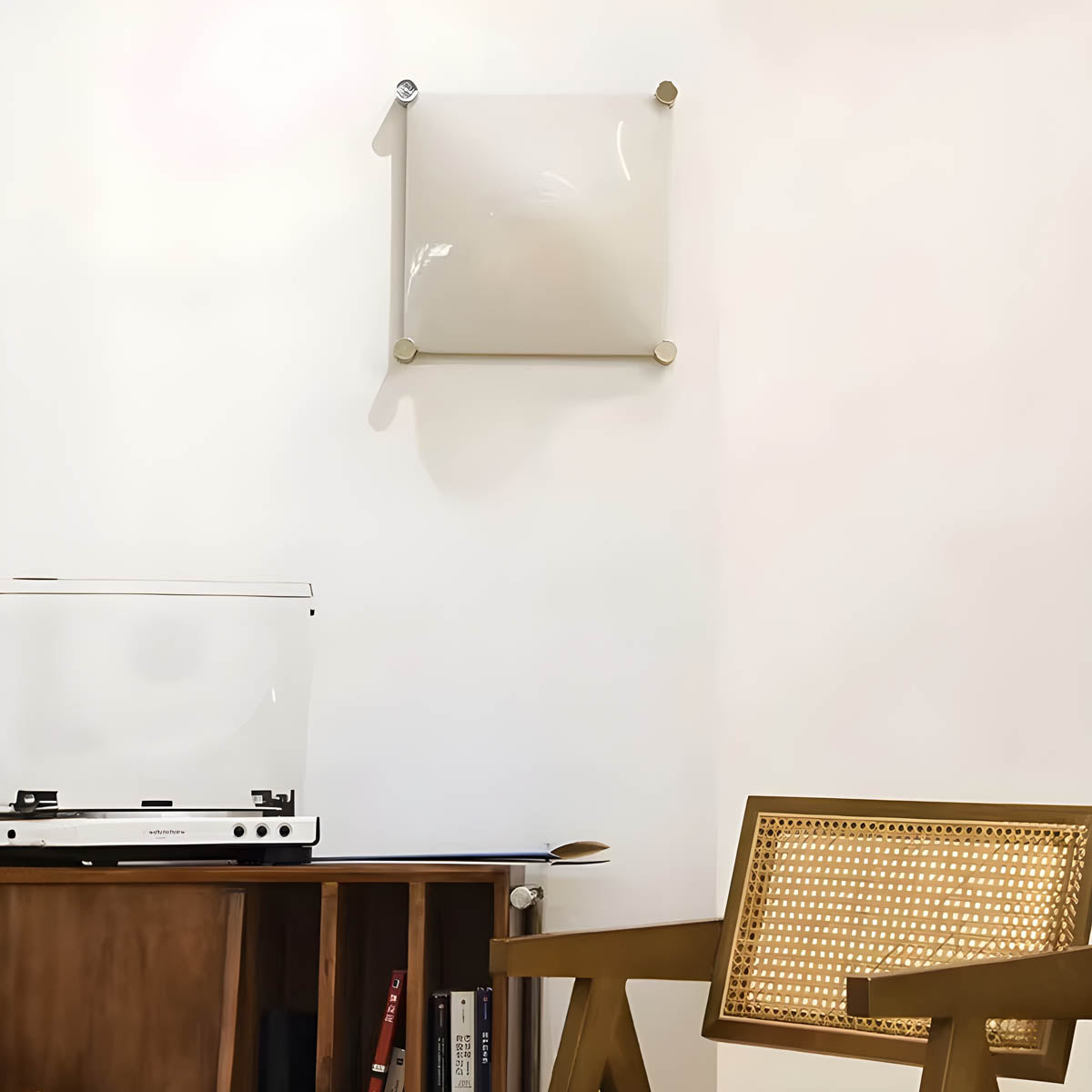 Wall light in acrylic & metal with integrated LED