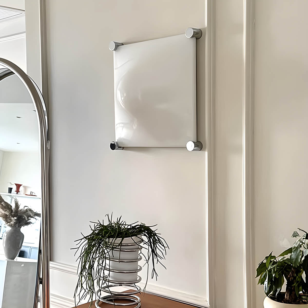 Wall light in acrylic & metal with integrated LED