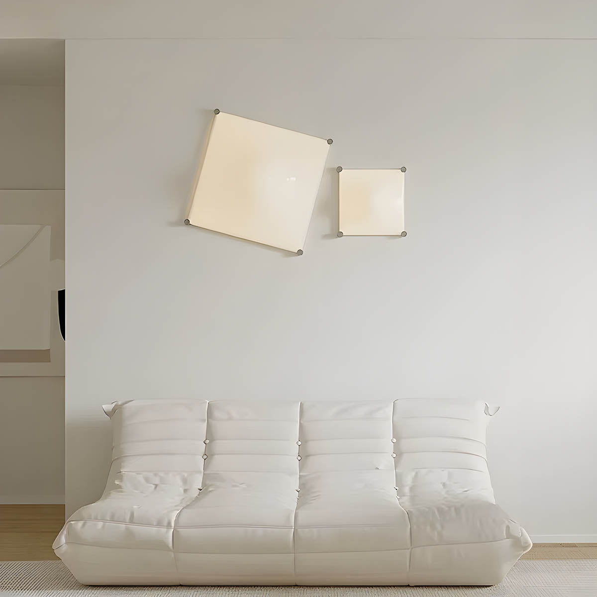 Wall light in acrylic & metal with integrated LED