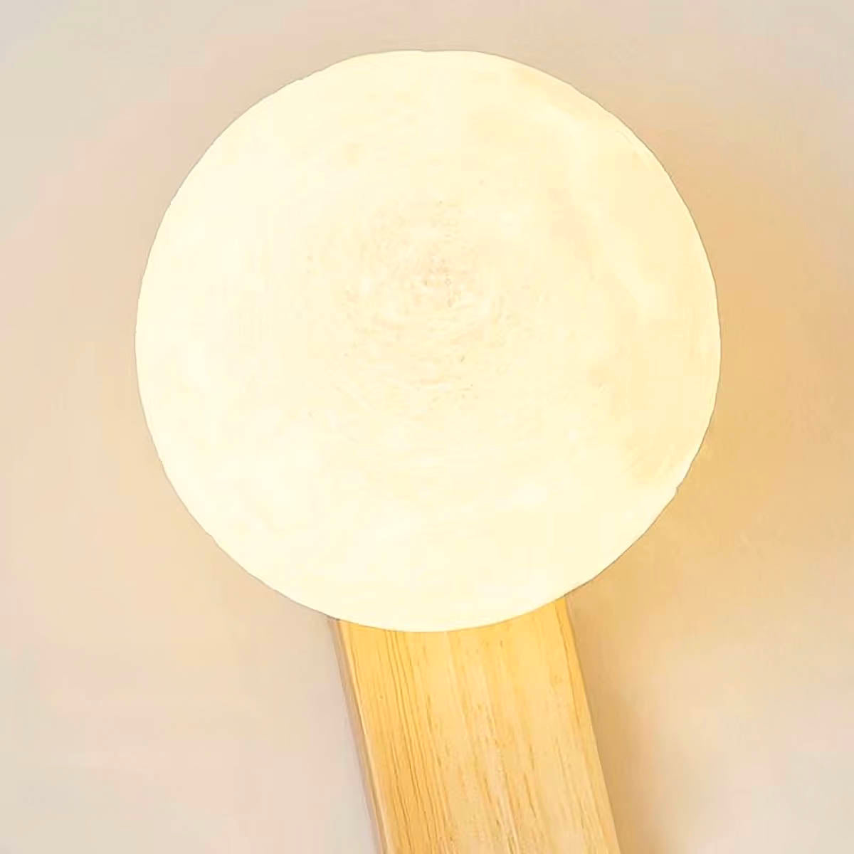 Wall Light with Wood Base & Twin LED Heads