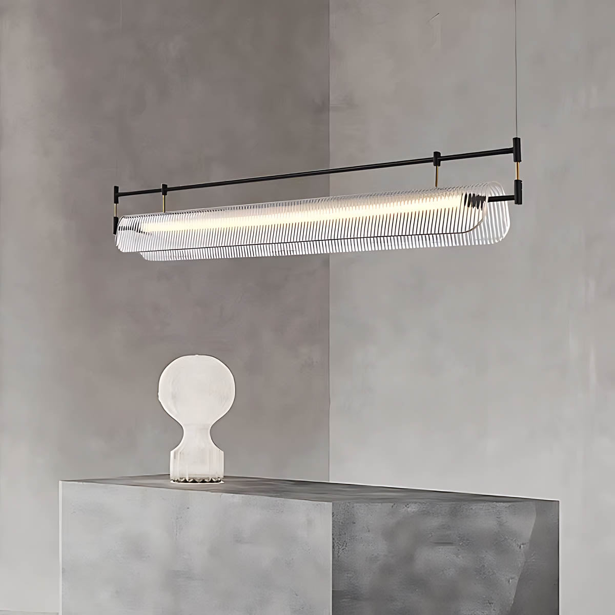 Pendant light LED with acrylic shade