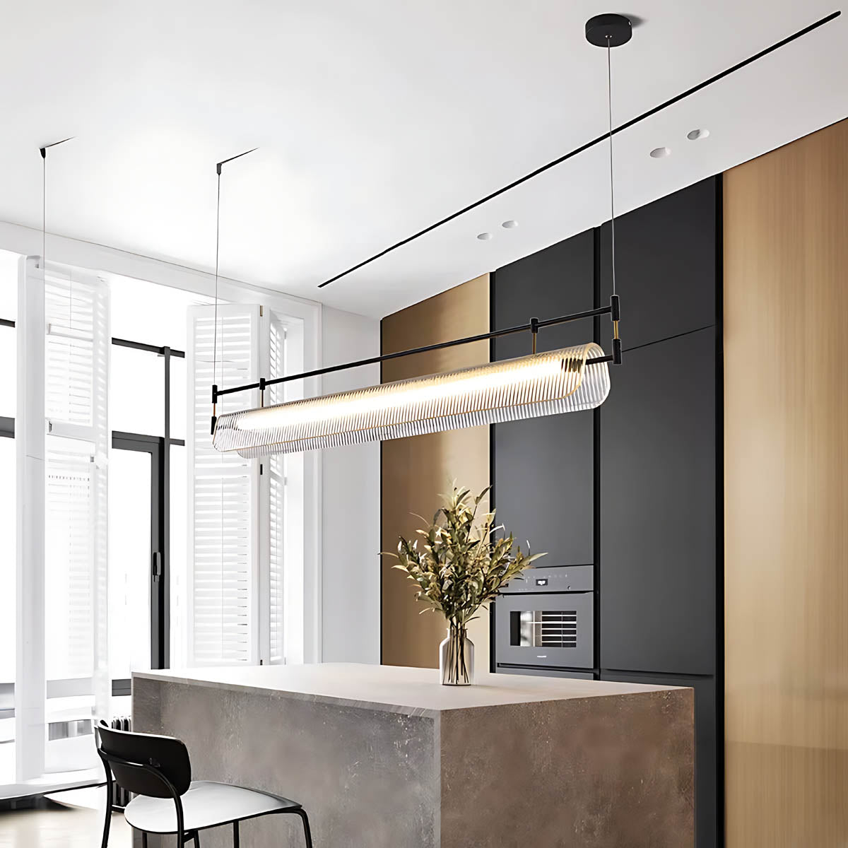 Pendant light LED with acrylic shade