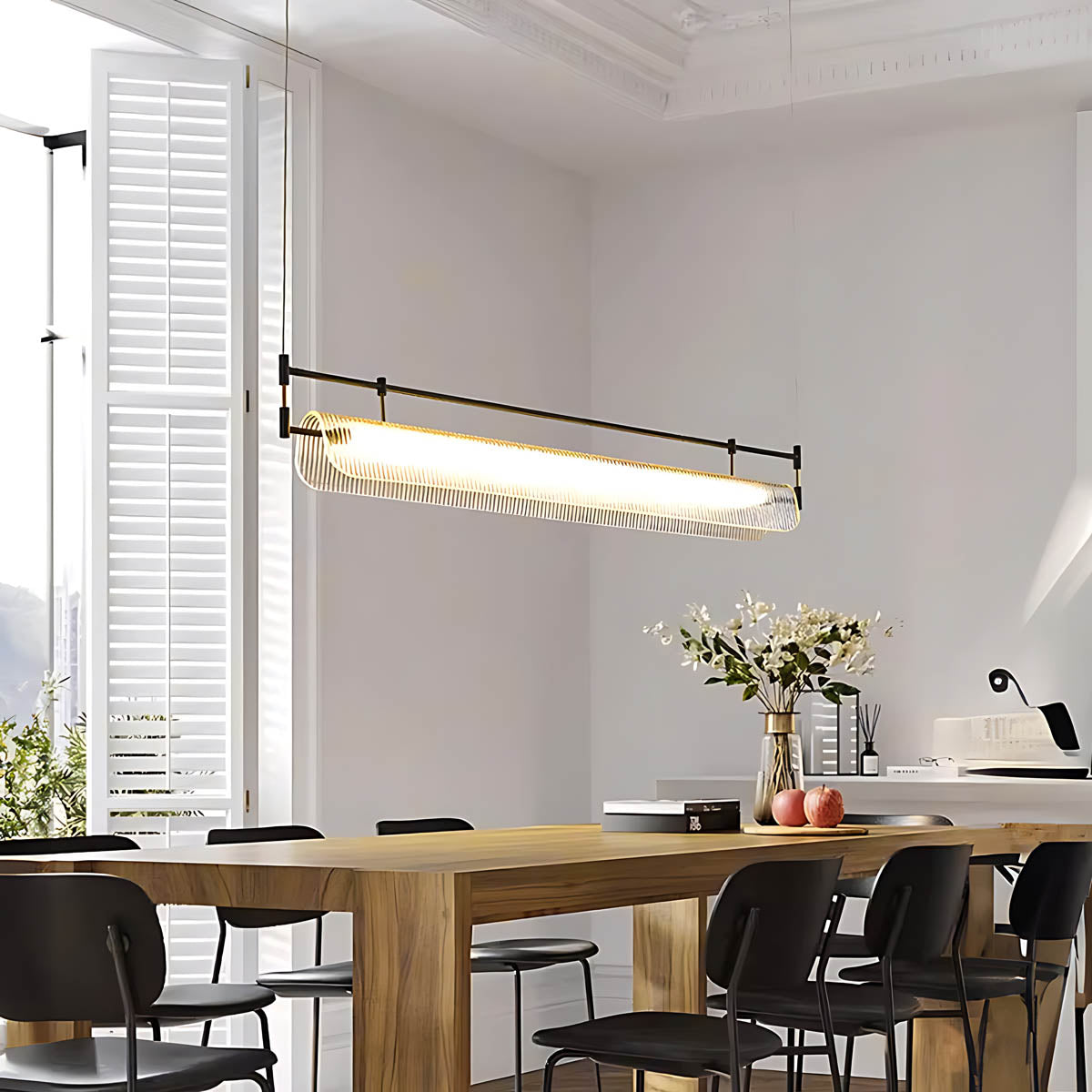 Pendant light LED with acrylic shade