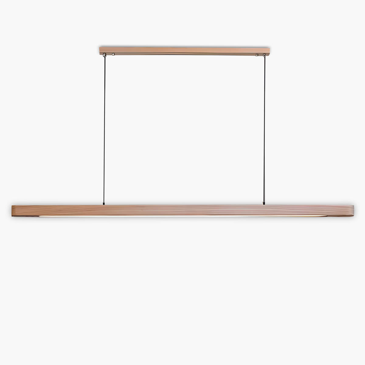 Wood and metal remote-control LED pendant light