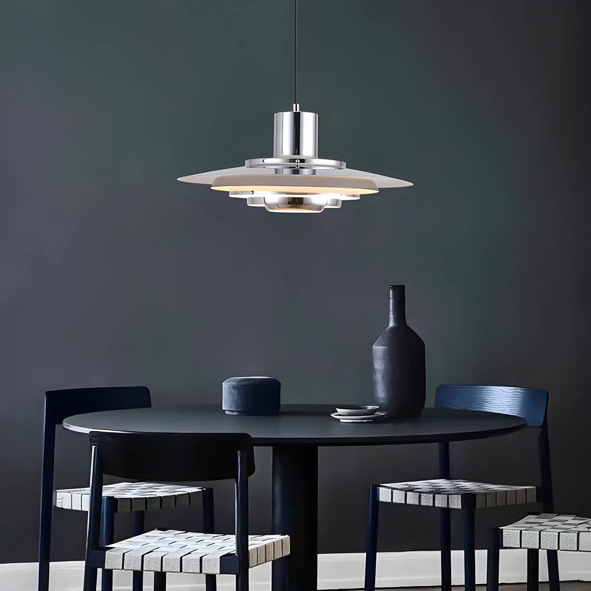 Modern aluminium & iron pendant light