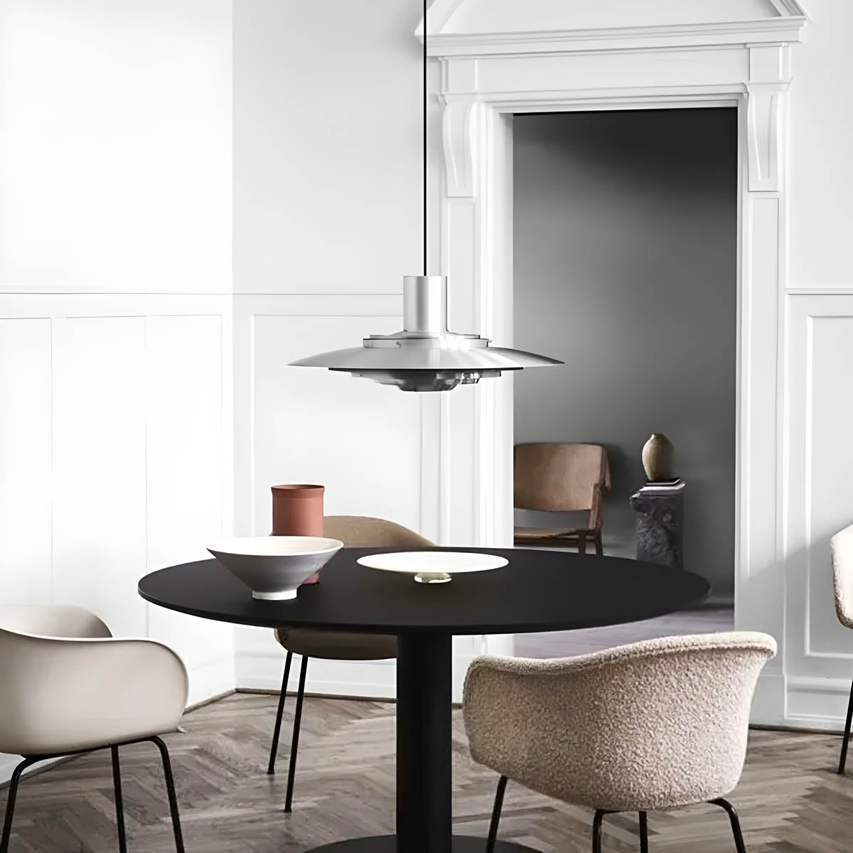 Modern aluminium & iron pendant light