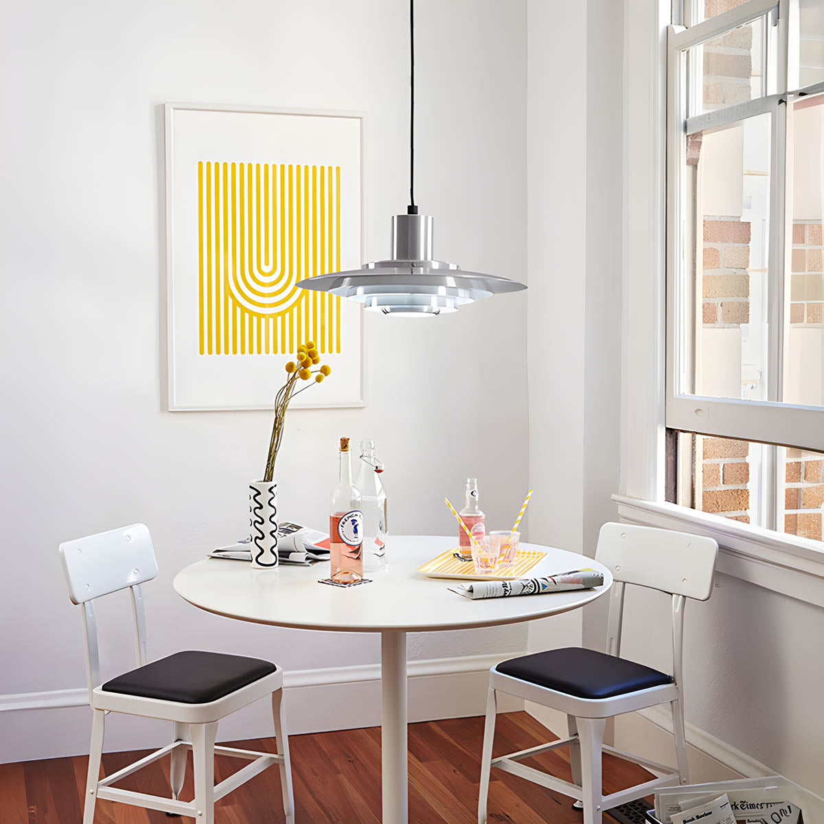 Modern aluminium & iron pendant light