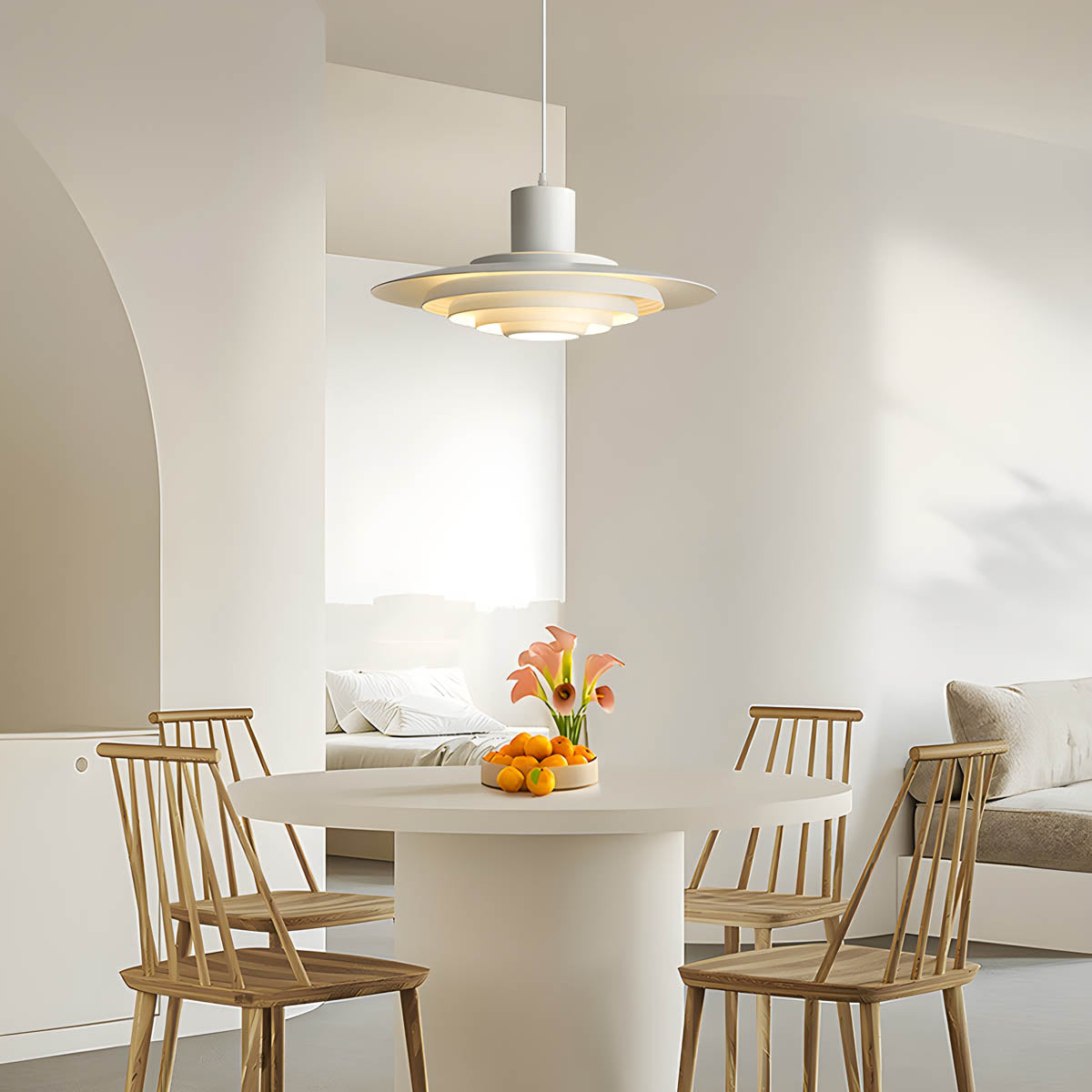 Modern aluminium & iron pendant light