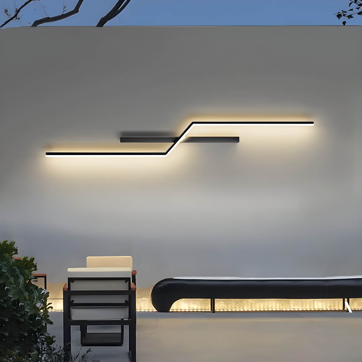 Modern Waterproof LED Wall Light – Aluminium & Silicone