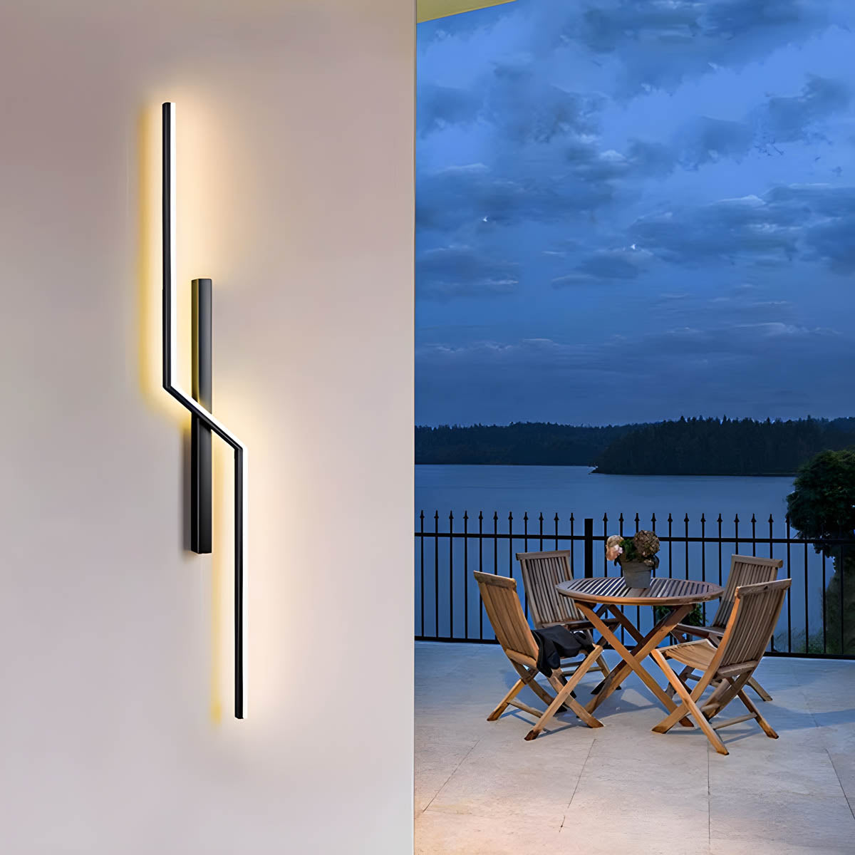 Modern Waterproof LED Wall Light – Aluminium & Silicone
