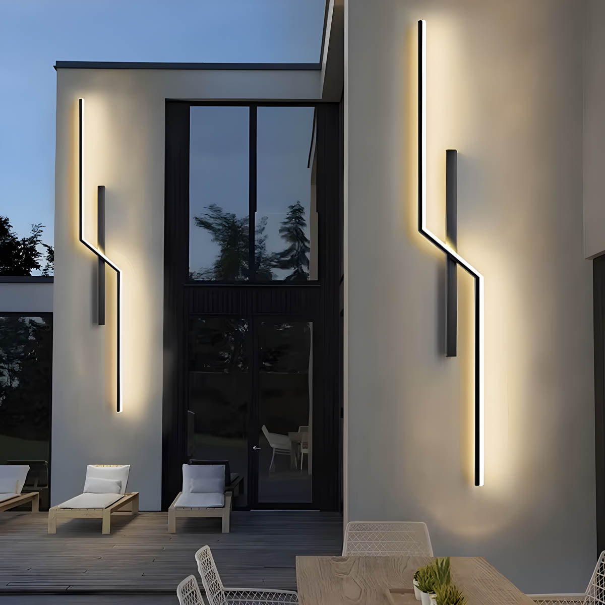 Modern Waterproof LED Wall Light – Aluminium & Silicone