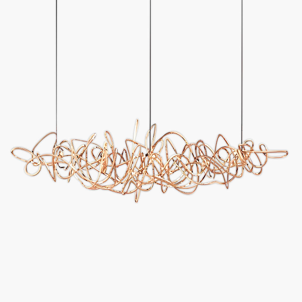 Stainless Steel Ribbon LED Chandelier 100-150 cm