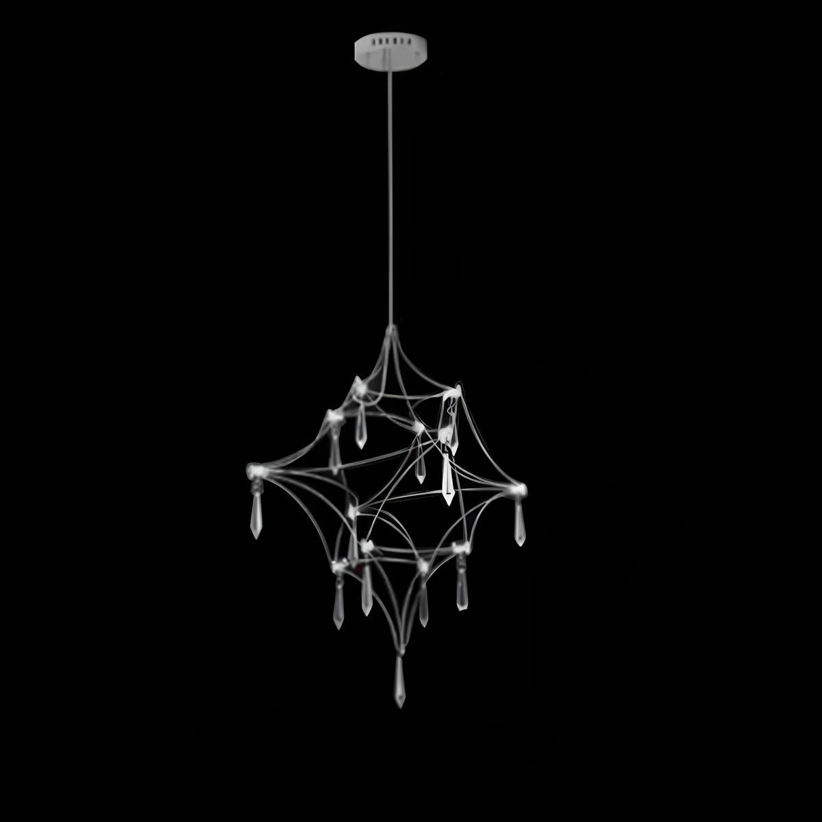 Lacework Stainless & Crystal Chandelier