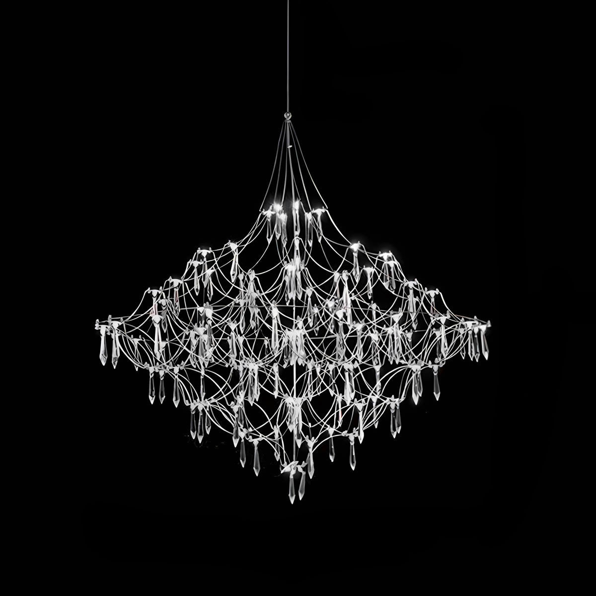 Lacework Stainless & Crystal Chandelier