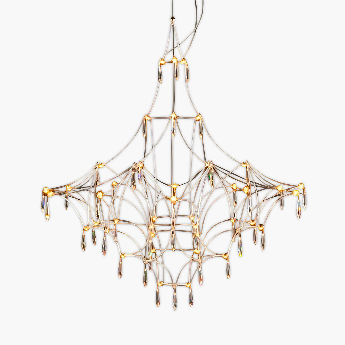Lacework Stainless & Crystal Chandelier