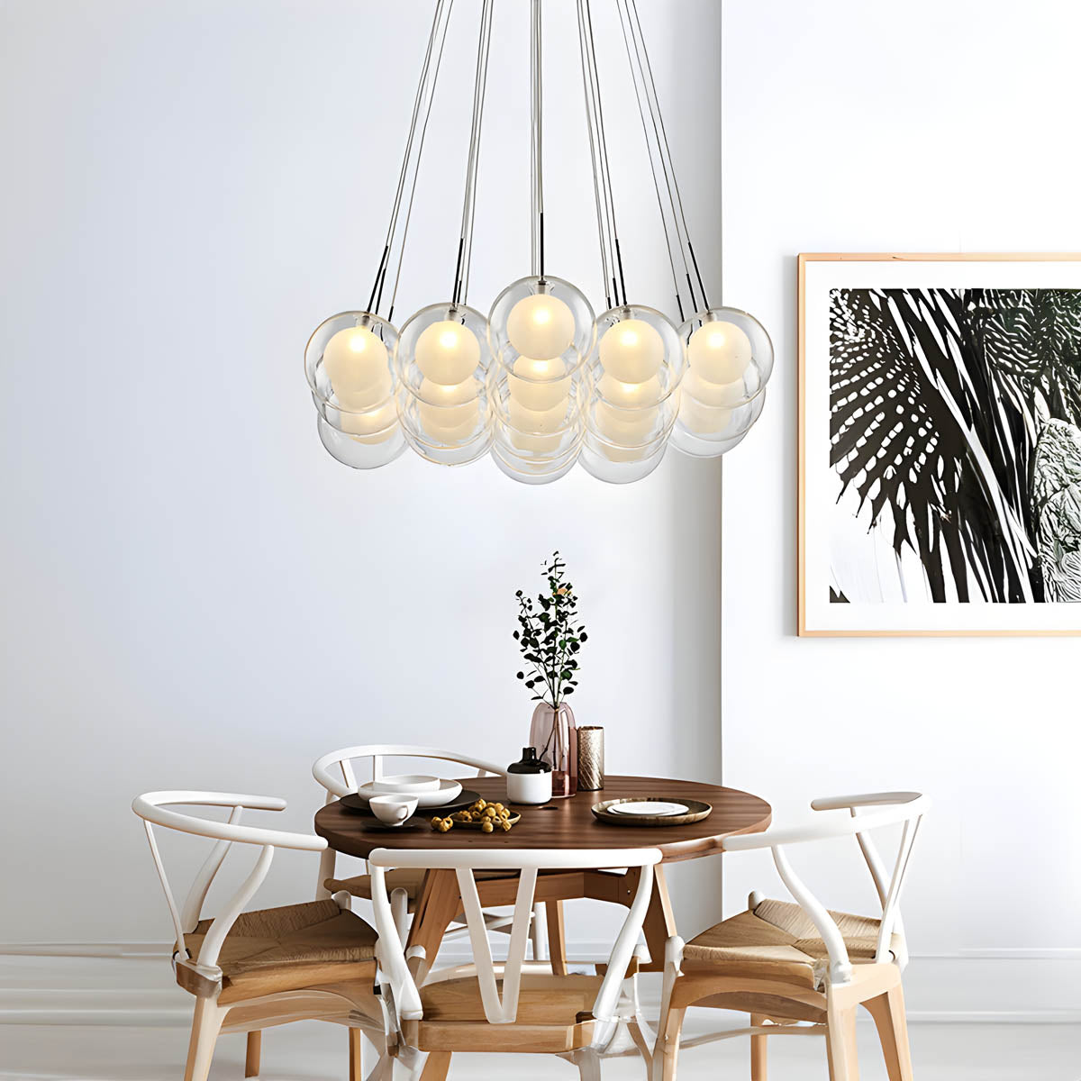 Modern Glass Bubble Pendant Chandelier
