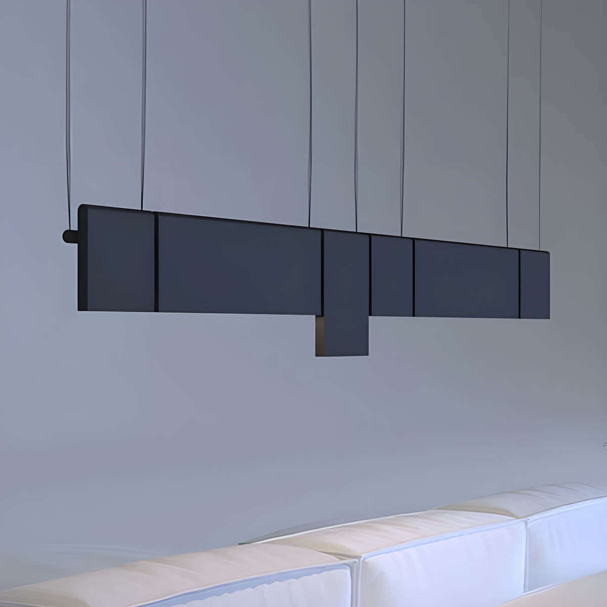 Rotatable Multi-Head Iron LED Semi-Flush Ceiling Light