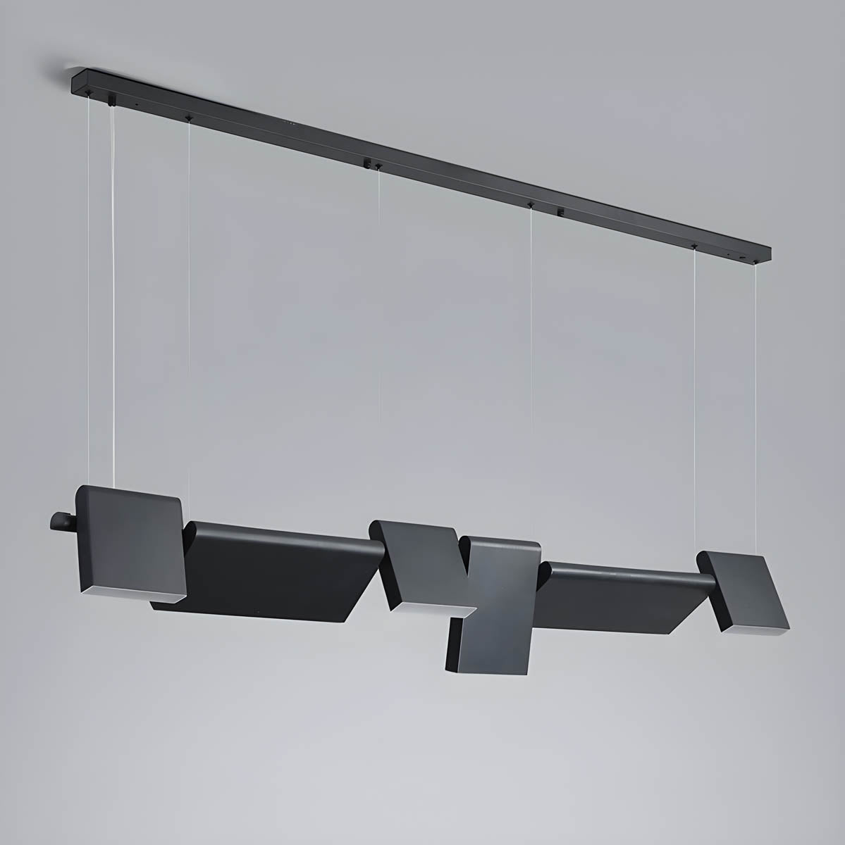 Rotatable Multi-Head Iron LED Semi-Flush Ceiling Light