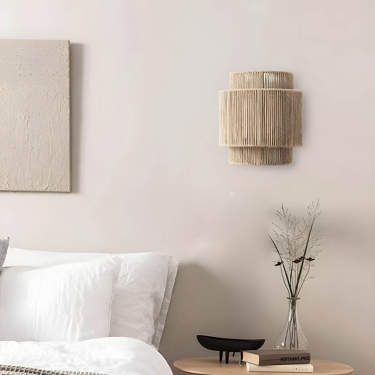 Natural Rope Wall-Mounted LED Lamp