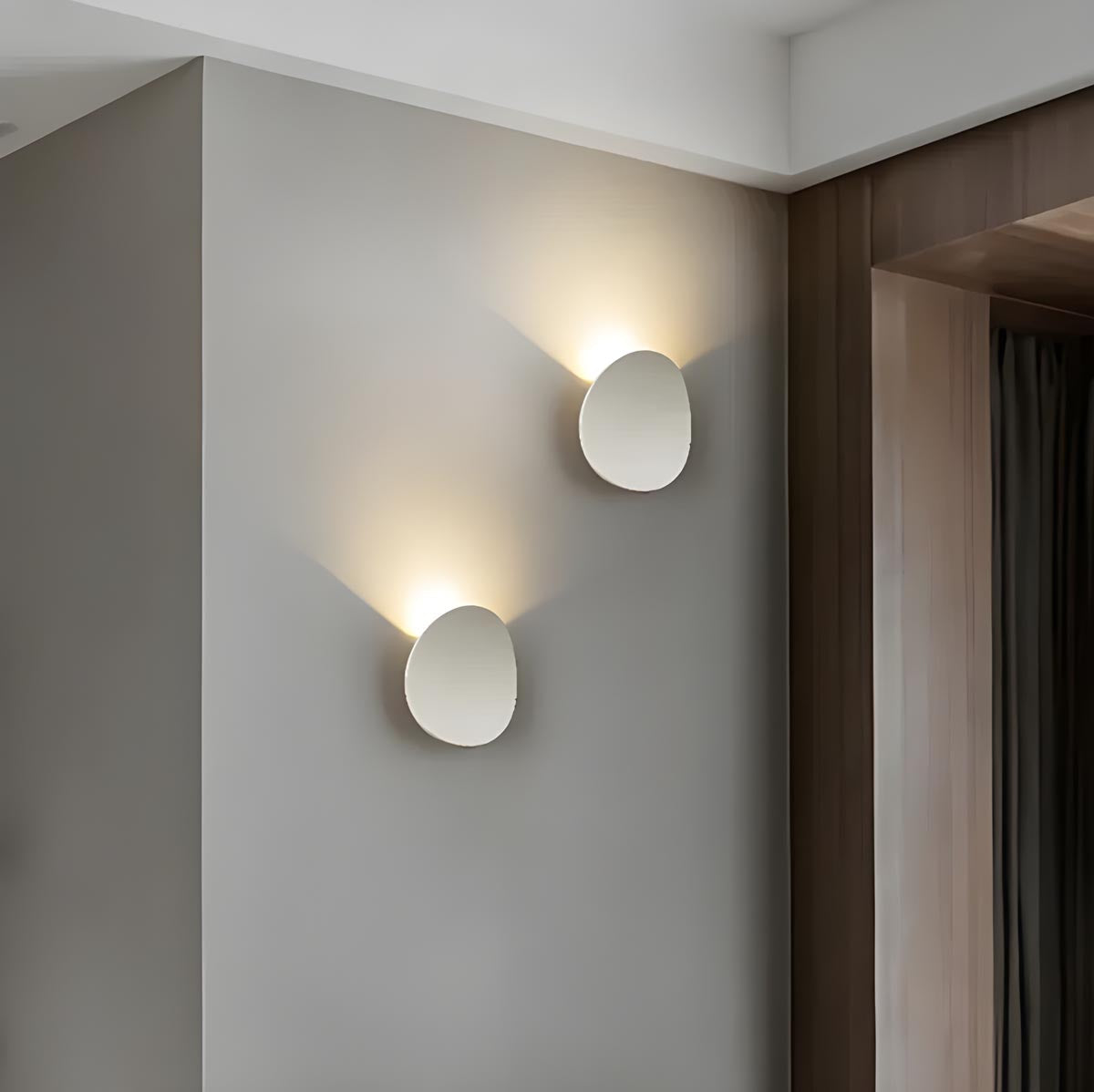 Pebble-Shield Aluminum Uplight Wall Sconce