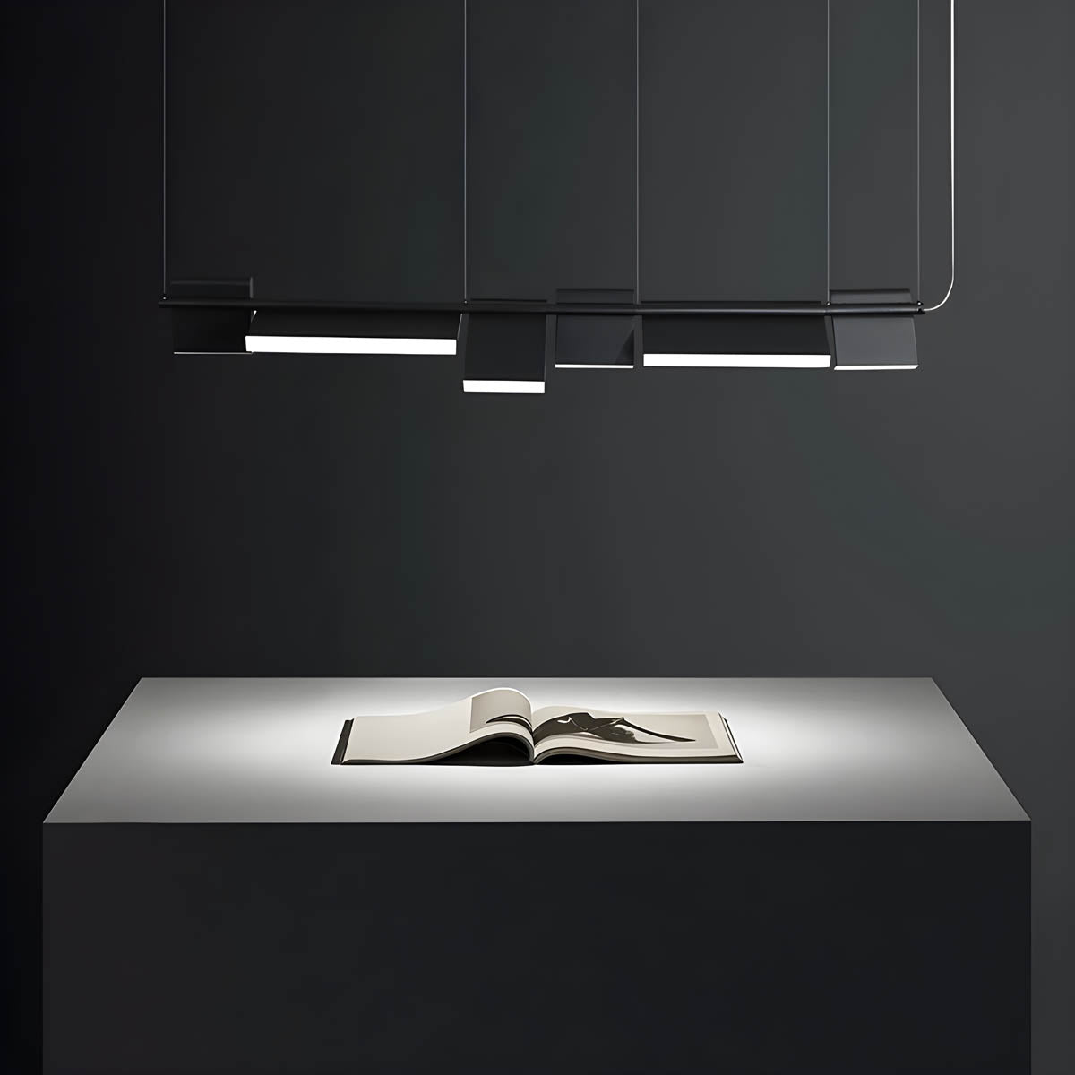 Rotatable Multi-Head Iron LED Semi-Flush Ceiling Light