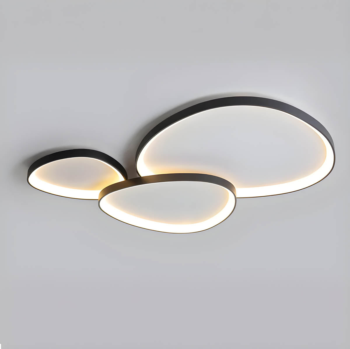 Iron semi-flush ceiling lamp