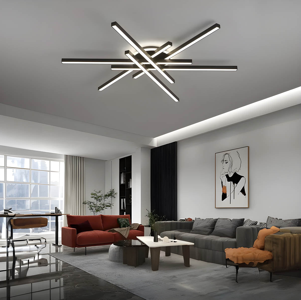 Aluminium & Acrylic Surface-Mount LED Light NEXUS