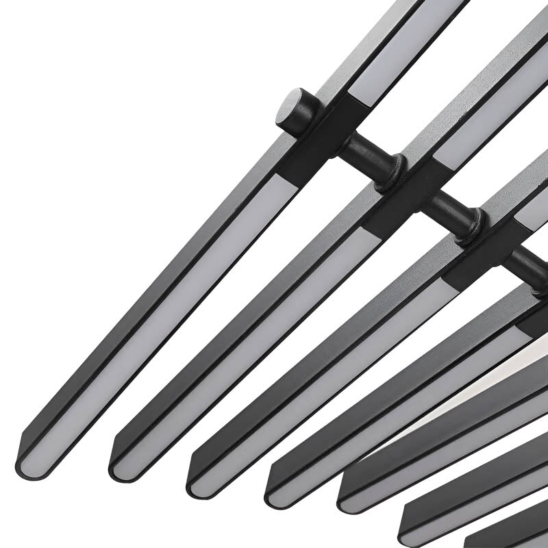 Modular Multi-Head Remote-Controlled Semi-Flush Mount LED Chandelier