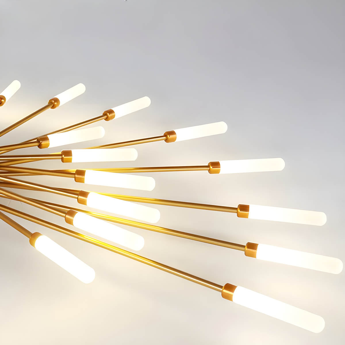 Aluminium and Acrylic LED Semi-Flush Chandelier